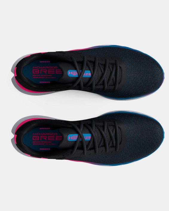 Women's UA Charged Breeze Running Shoes, Black, pdpMainDesktop image number 2